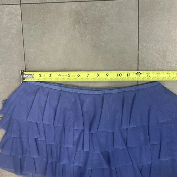 Norma Kamali Ruffle Skort in Blue - Picture 4 of 10